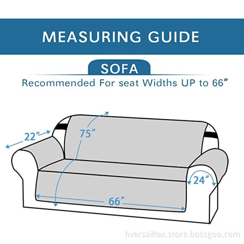 Furniture Protector Elastic Straps Reversible Sofa Cover